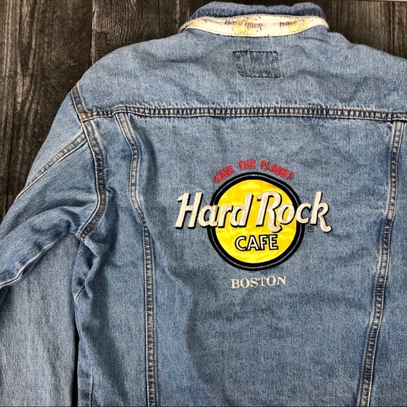 vintage hard rock cafe denim jacket